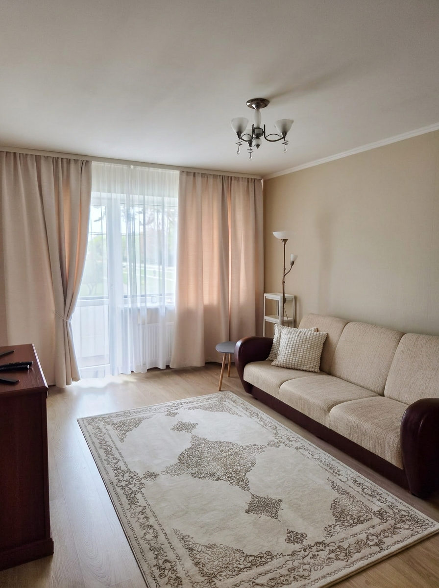 Bright Scandinavian apartment near the sea in Liepāja