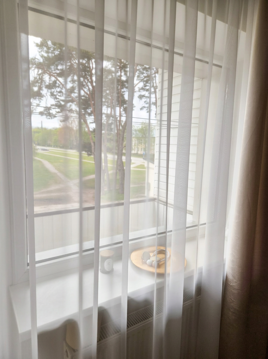 View from room to balcony
